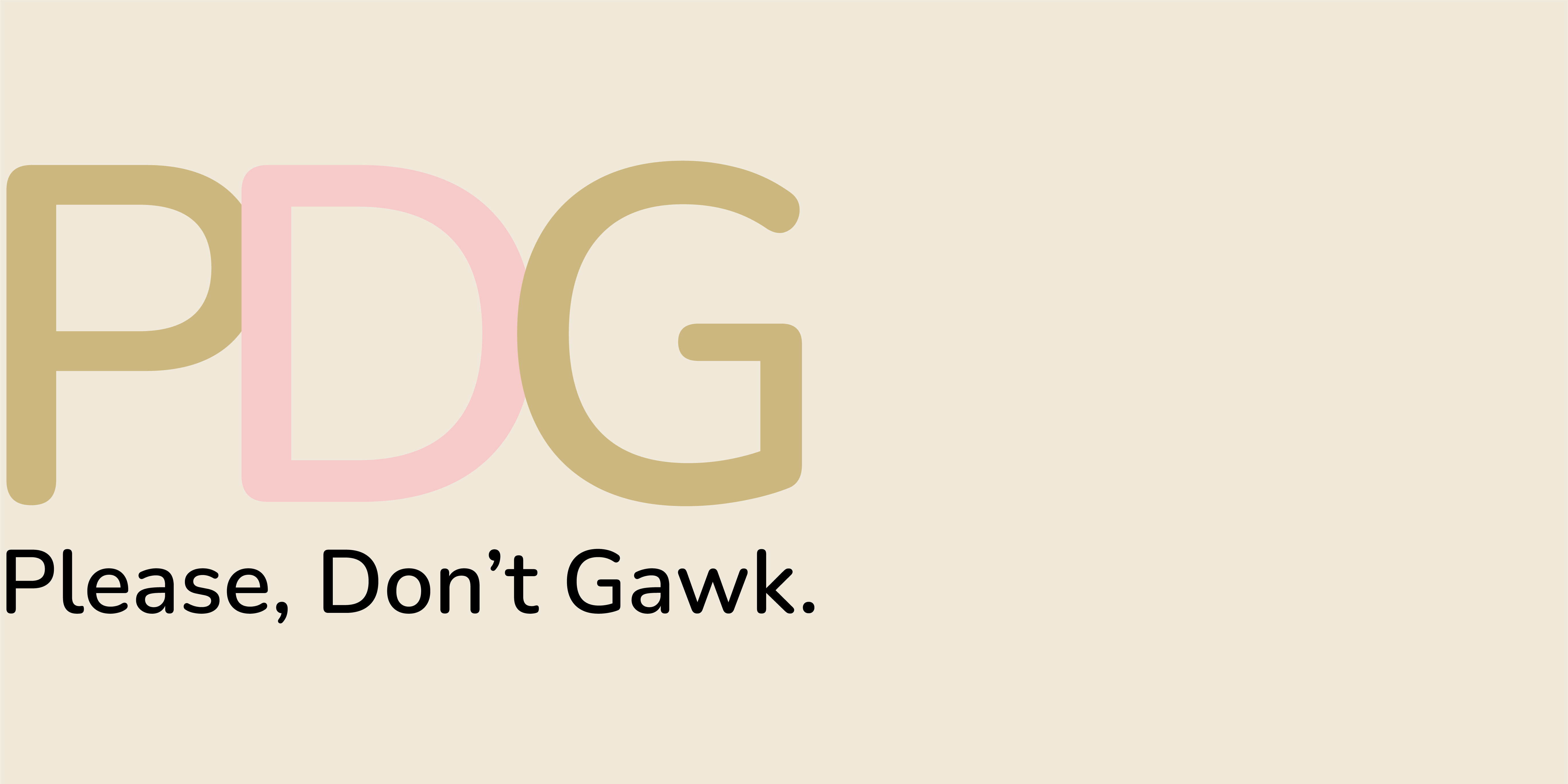 Please, Don't Gawk. Logo