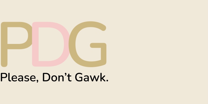 Please, Don't Gawk. Logo